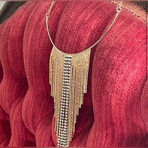 Gold and Silver Fringe Necklace